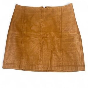 Free People Camel Mini Skirt